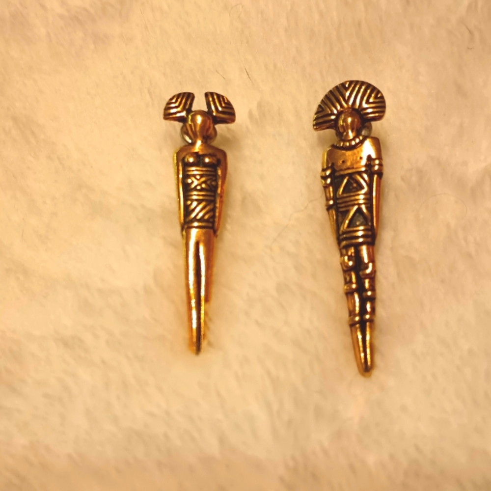African Figurine Earrings